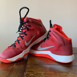Red Nike Hyperquickness Shoes